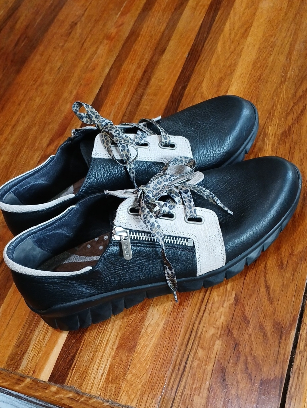 NAOT Elios Black Leather Loafers - 40/9